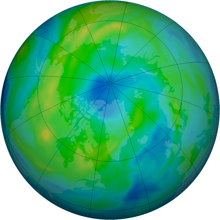 Arctic ozone map for 15 November 2013